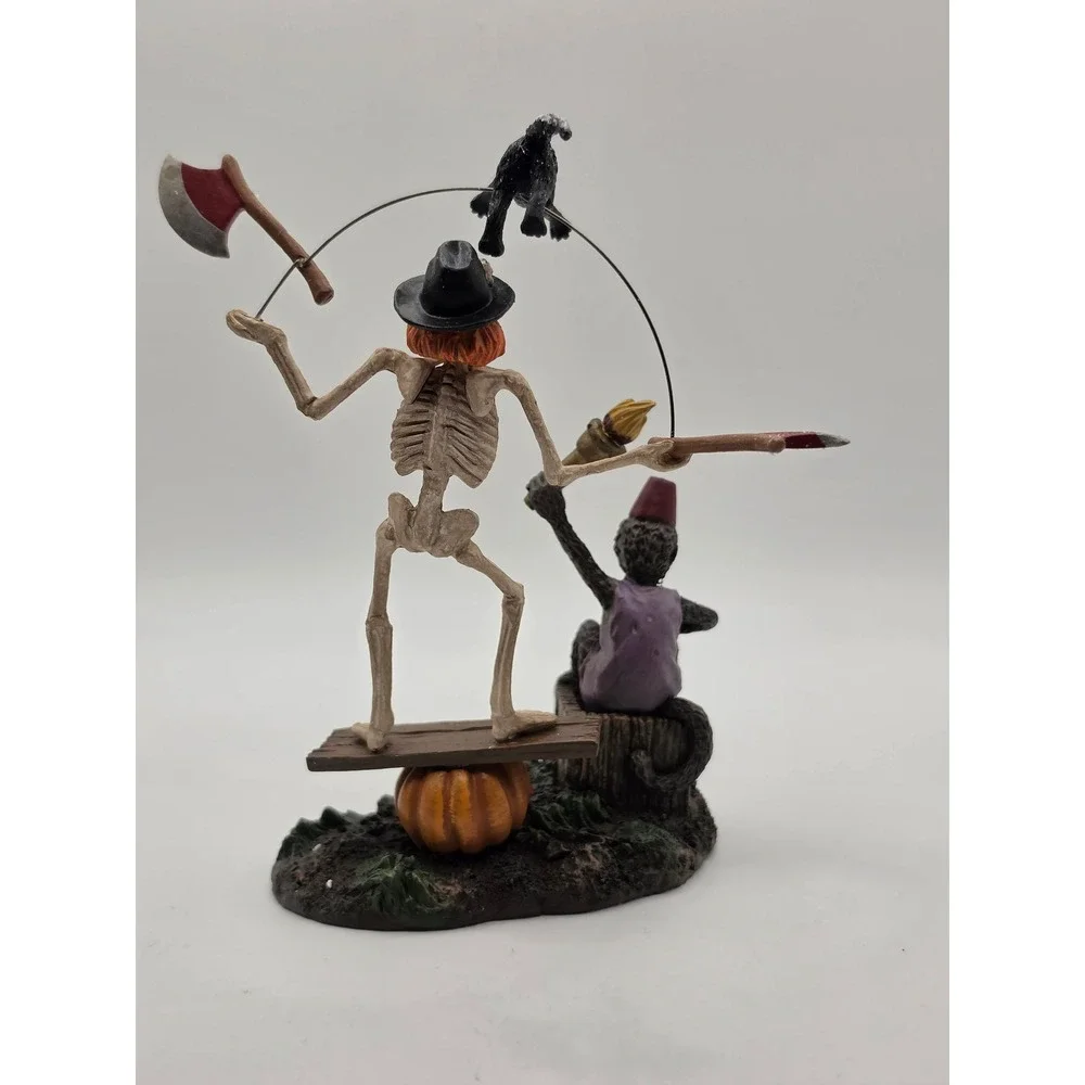 Department 56 Halloween Village Funny Bones Skeleton Monkey Circus 4030780